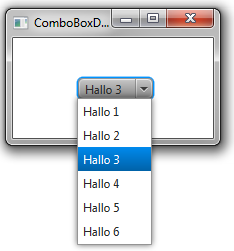 Fenster mit JavaFX ComboBox