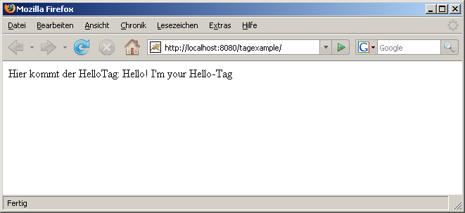 Firefox: Hello world Tag